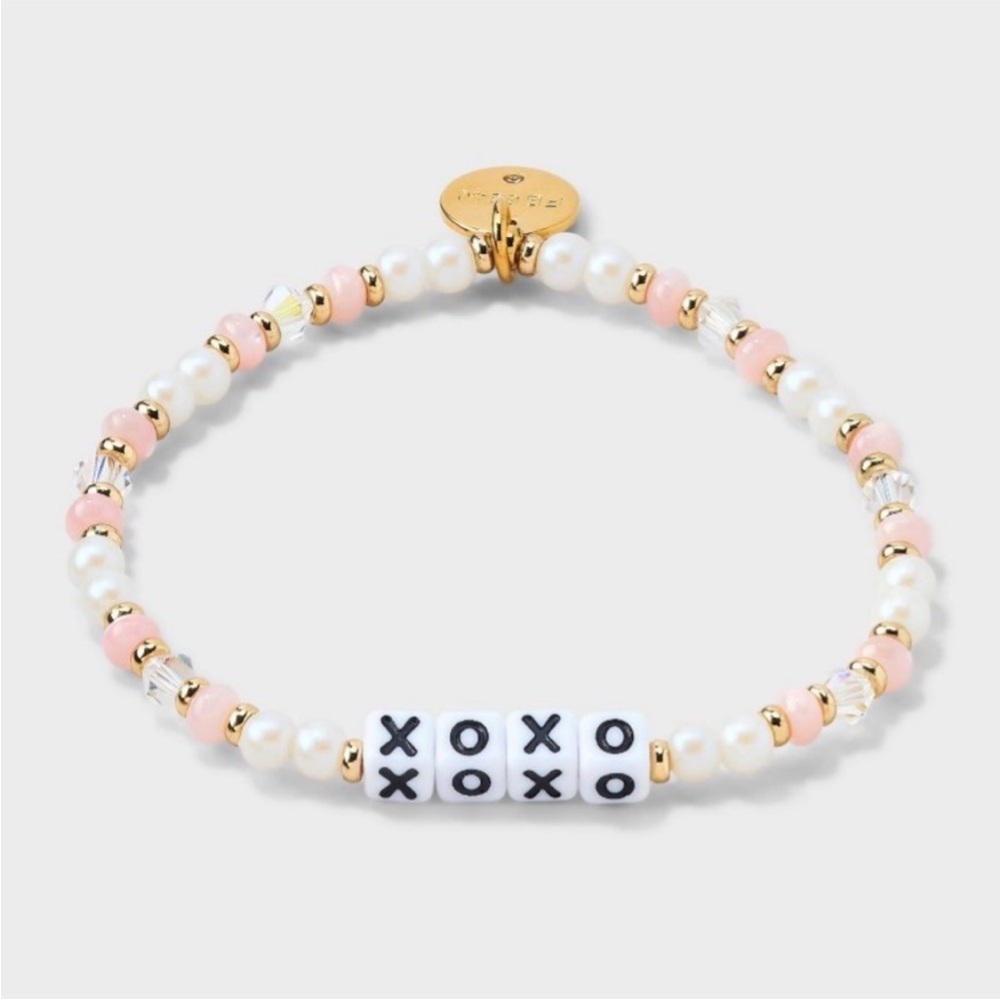Little Words Project—Pink Beaded XOXO Bracelets - Picture 2 of 4